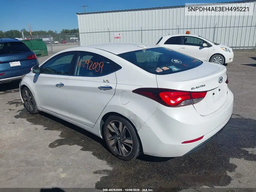 2014 HYUNDAI ELANTRA VIN 5NPDH4AE3EH495221 — фото 3