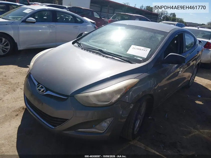 2014 HYUNDAI ELANTRA VIN 5NPDH4AE9EH461770 — фото 2