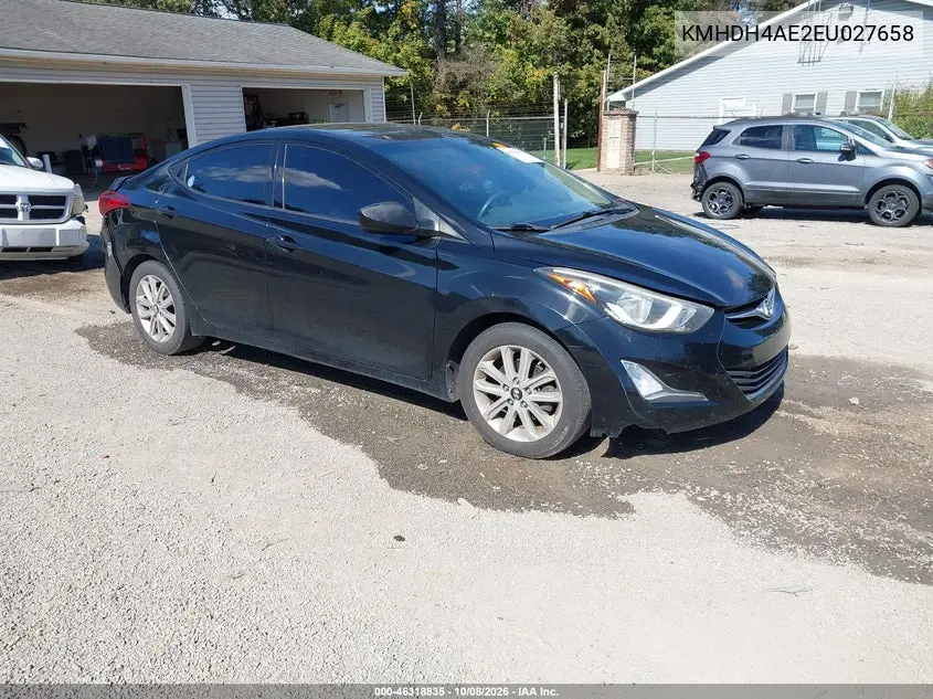 HYUNDAI ELANTRA 2014, VIN KMHDH4AE2EU027658