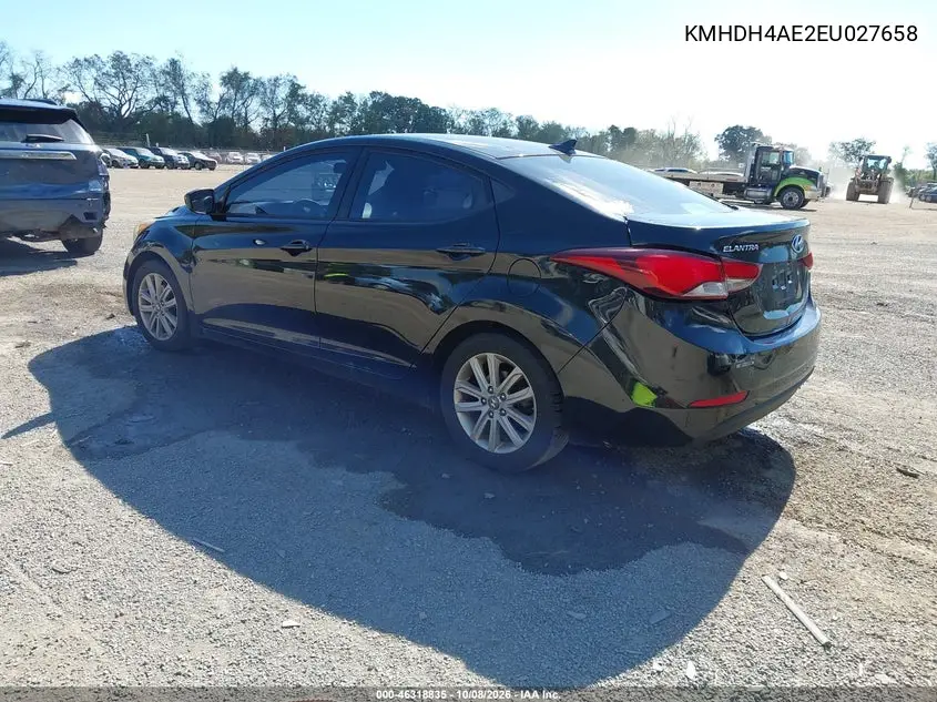 2014 HYUNDAI ELANTRA VIN KMHDH4AE2EU027658 — фото 3