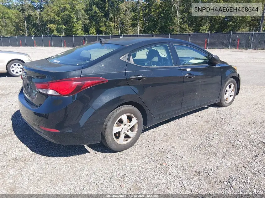 2014 HYUNDAI ELANTRA VIN 5NPDH4AE6EH468644 — фото 4