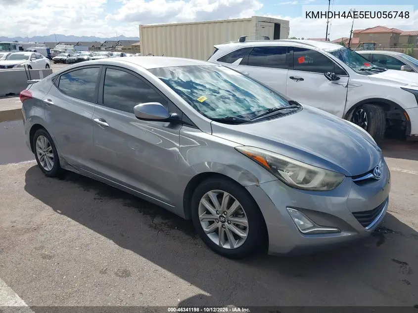 HYUNDAI ELANTRA 2014, VIN KMHDH4AE5EU056748