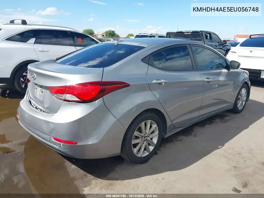 2014 HYUNDAI ELANTRA VIN KMHDH4AE5EU056748 — фото 4