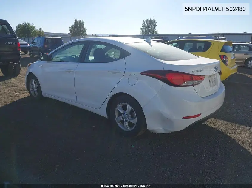2014 HYUNDAI ELANTRA VIN 5NPDH4AE9EH502480 — фото 3