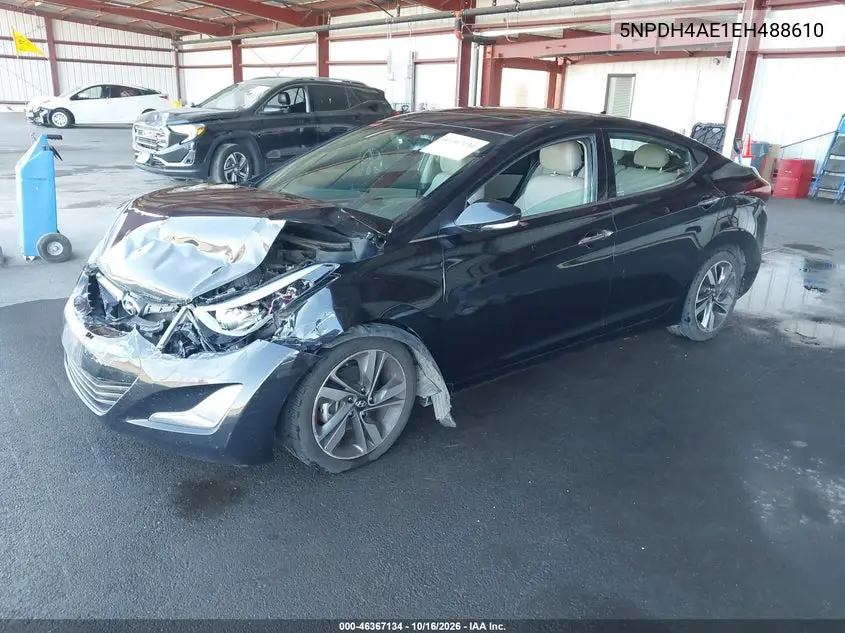 2014 HYUNDAI ELANTRA VIN 5NPDH4AE1EH488610 — фото 2
