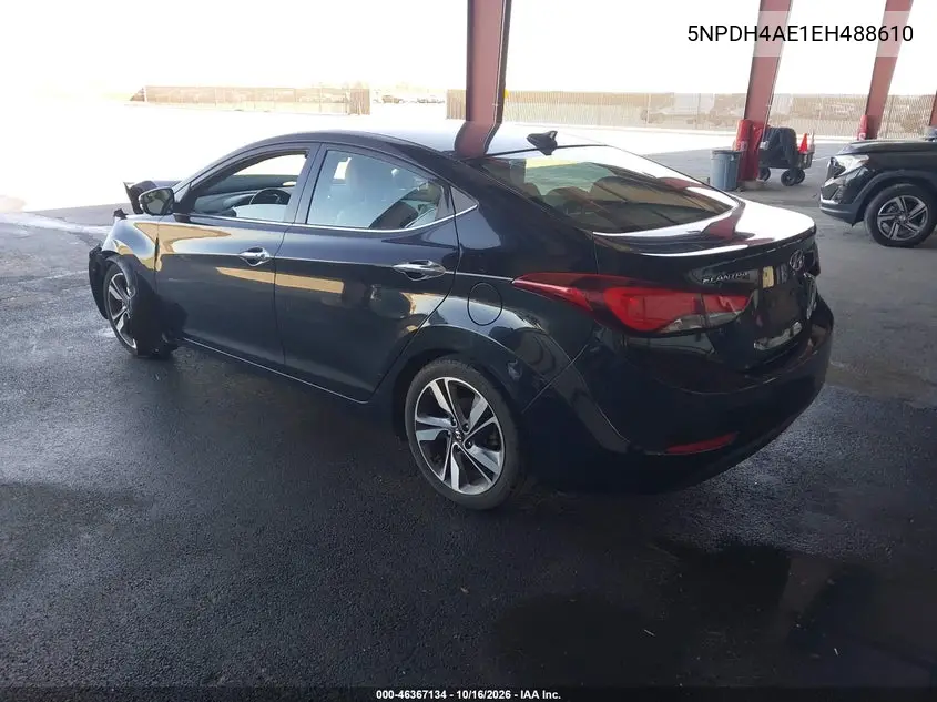 2014 HYUNDAI ELANTRA VIN 5NPDH4AE1EH488610 — фото 3