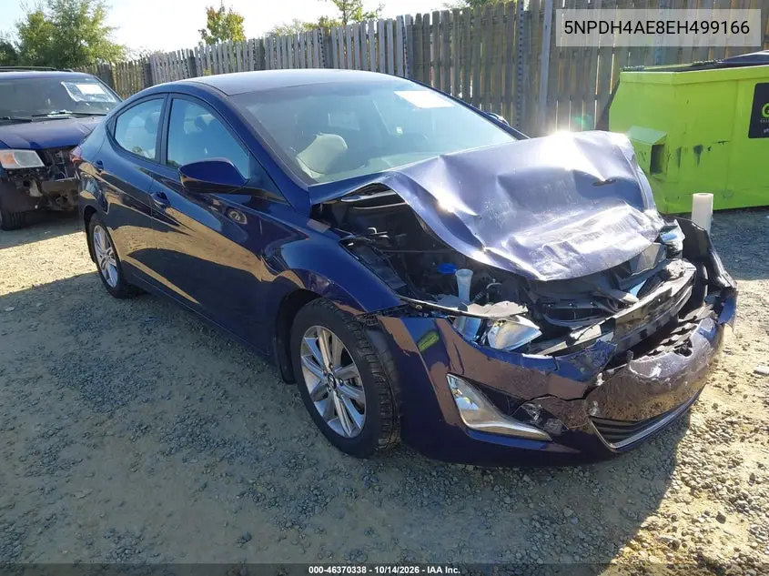 HYUNDAI ELANTRA 2014, VIN 5NPDH4AE8EH499166