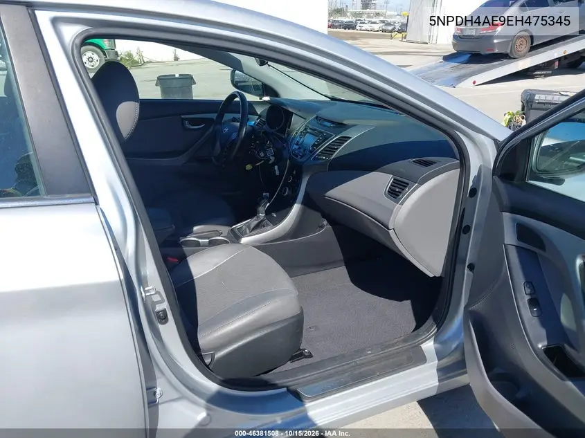 2014 HYUNDAI ELANTRA VIN 5NPDH4AE9EH475345 — фото 5
