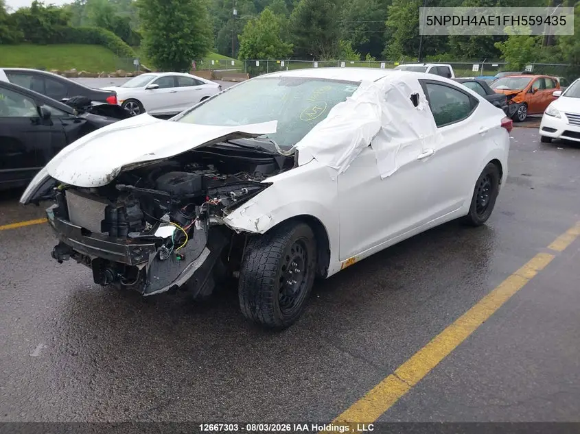 2015 HYUNDAI ELANTRA VIN 5NPDH4AE1FH559435 — фото 2
