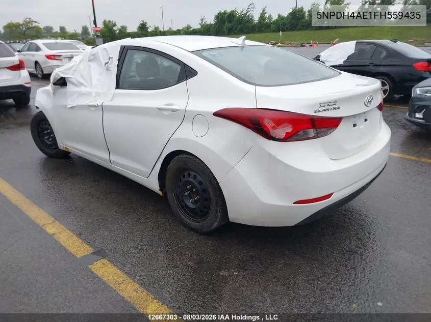 2015 HYUNDAI ELANTRA VIN 5NPDH4AE1FH559435 — фото 3
