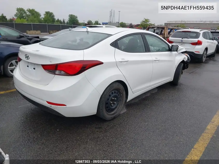 2015 HYUNDAI ELANTRA VIN 5NPDH4AE1FH559435 — фото 4