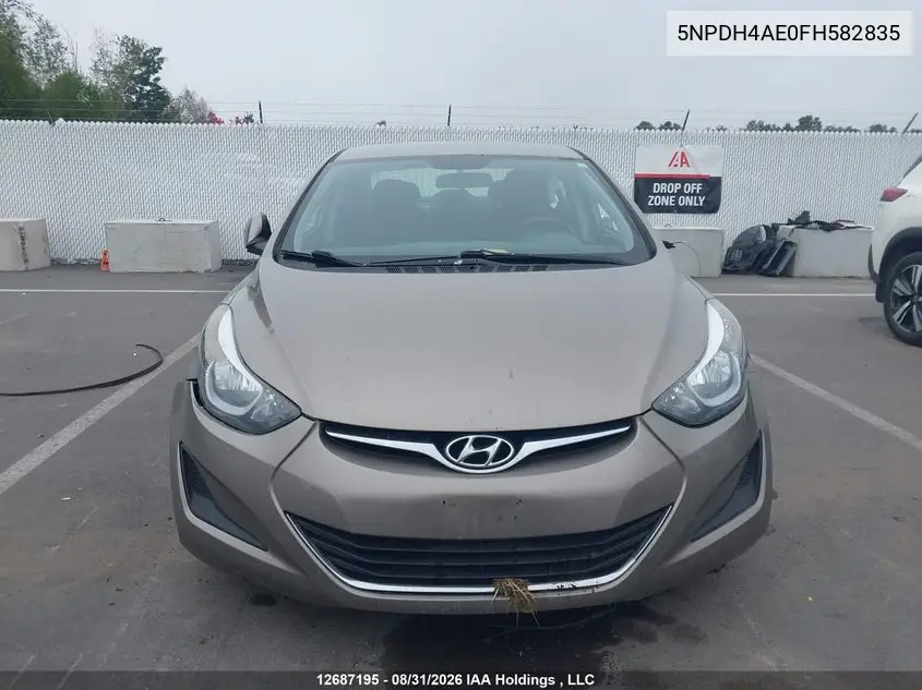 2015 HYUNDAI ELANTRA VIN 5NPDH4AE0FH582835 — фото 12