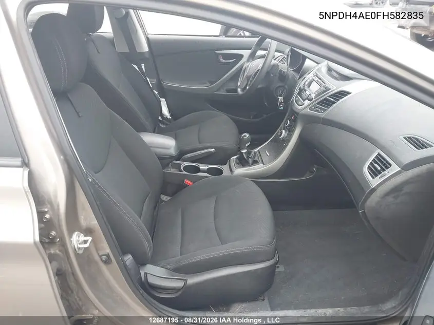2015 HYUNDAI ELANTRA VIN 5NPDH4AE0FH582835 — фото 5
