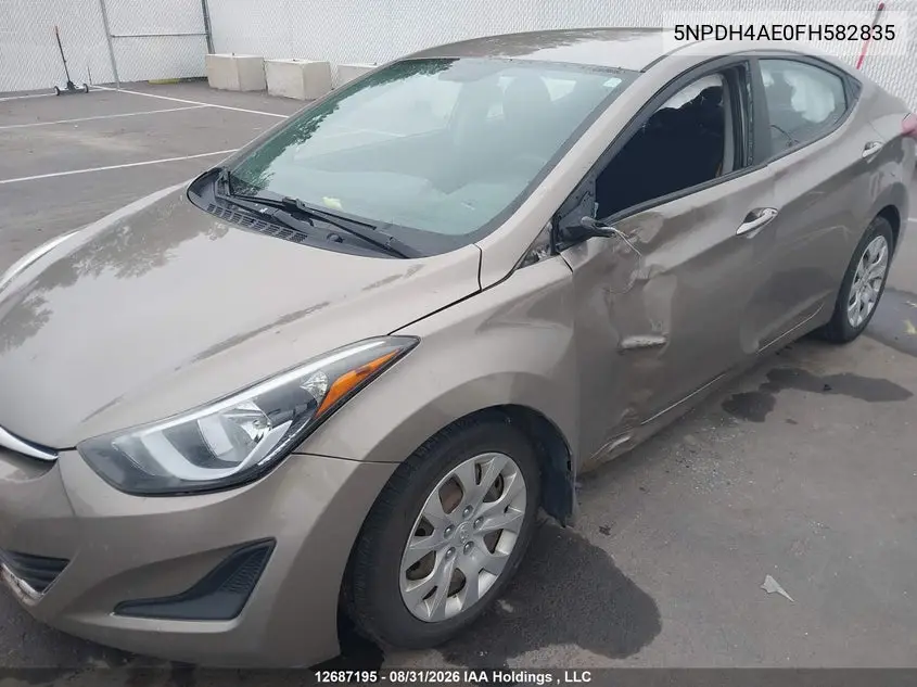 2015 HYUNDAI ELANTRA VIN 5NPDH4AE0FH582835 — фото 6