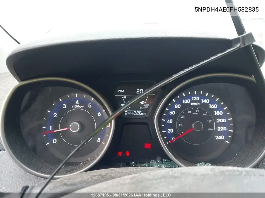 2015 HYUNDAI ELANTRA VIN 5NPDH4AE0FH582835 — фото 7