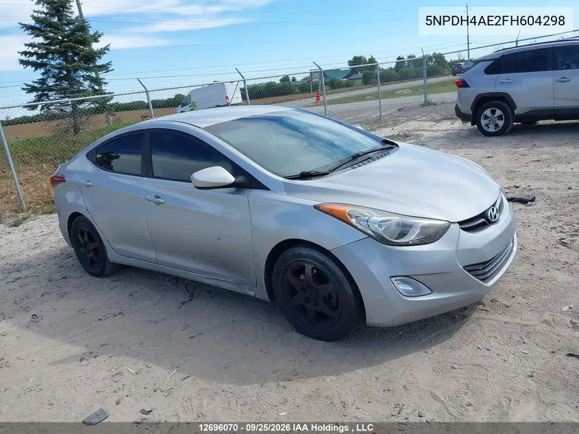 HYUNDAI ELANTRA 2015, VIN 5NPDH4AE2FH604298