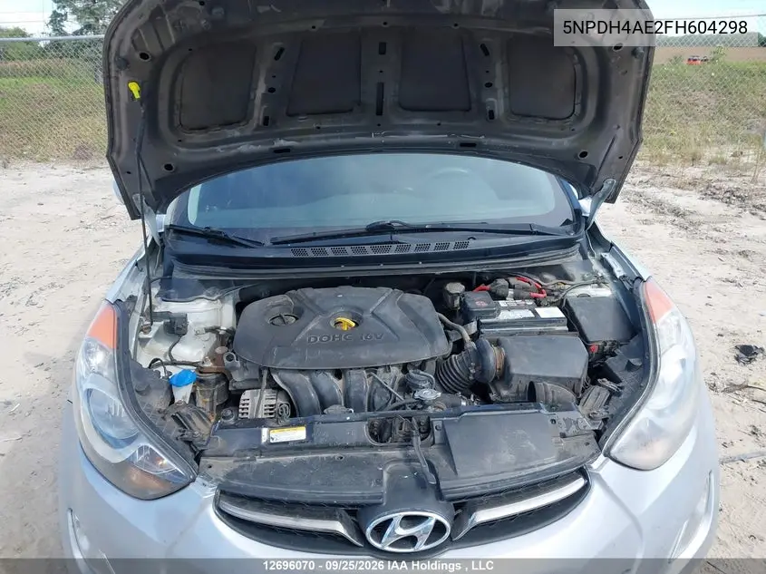 2015 HYUNDAI ELANTRA VIN 5NPDH4AE2FH604298 — фото 10