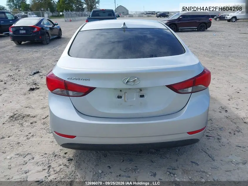 2015 HYUNDAI ELANTRA VIN 5NPDH4AE2FH604298 — фото 16