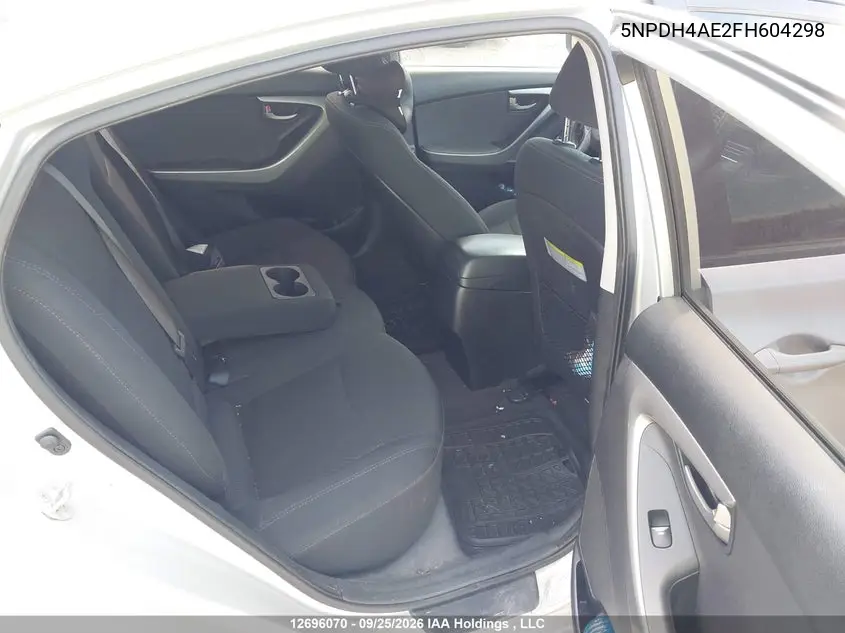 2015 HYUNDAI ELANTRA VIN 5NPDH4AE2FH604298 — фото 8