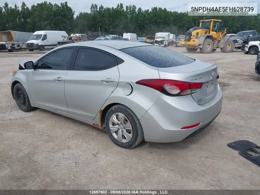2015 HYUNDAI ELANTRA VIN 5NPDH4AE5FH628739 — фото 3