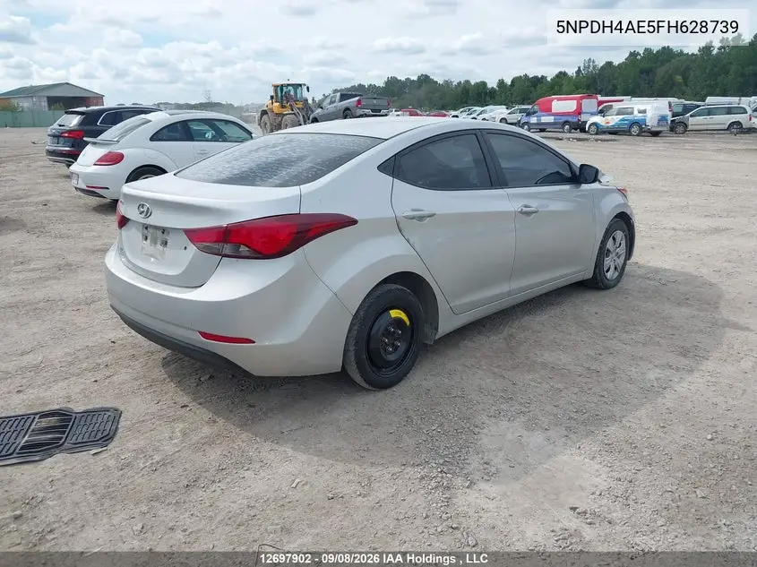 2015 HYUNDAI ELANTRA VIN 5NPDH4AE5FH628739 — фото 4