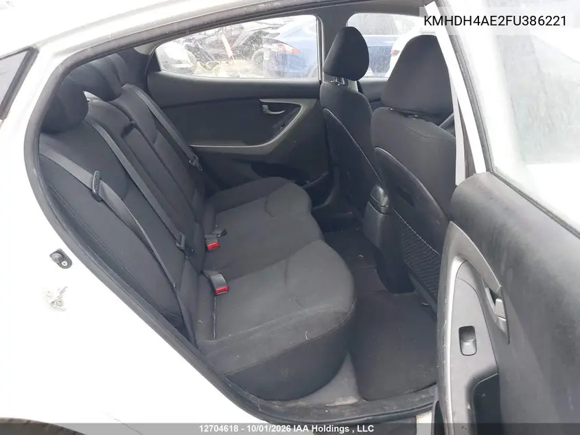 2015 HYUNDAI ELANTRA VIN KMHDH4AE2FU386221 — фото 8