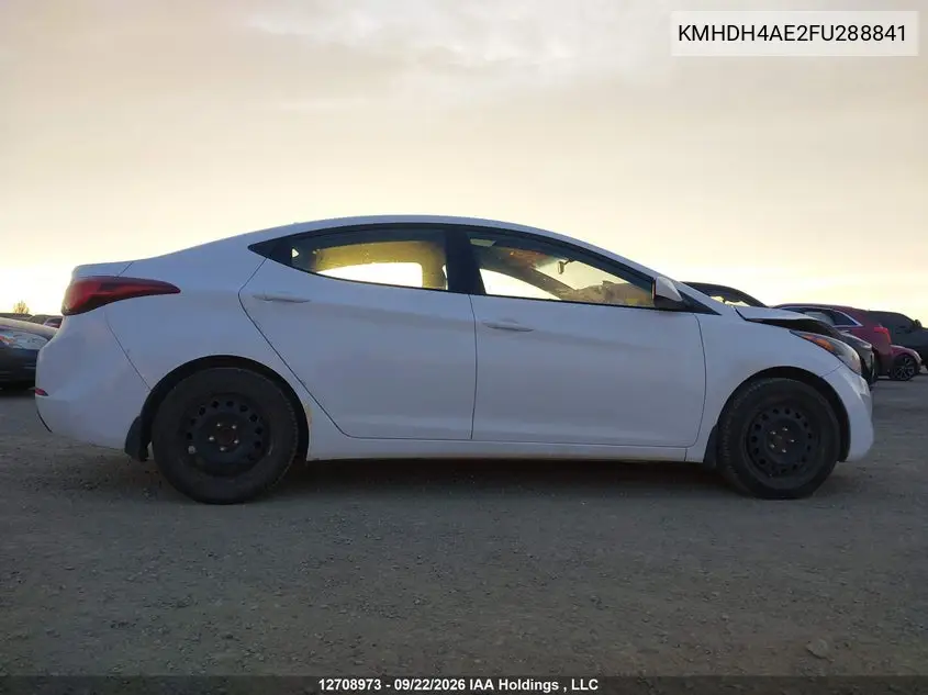 2015 HYUNDAI ELANTRA VIN KMHDH4AE2FU288841 — фото 12