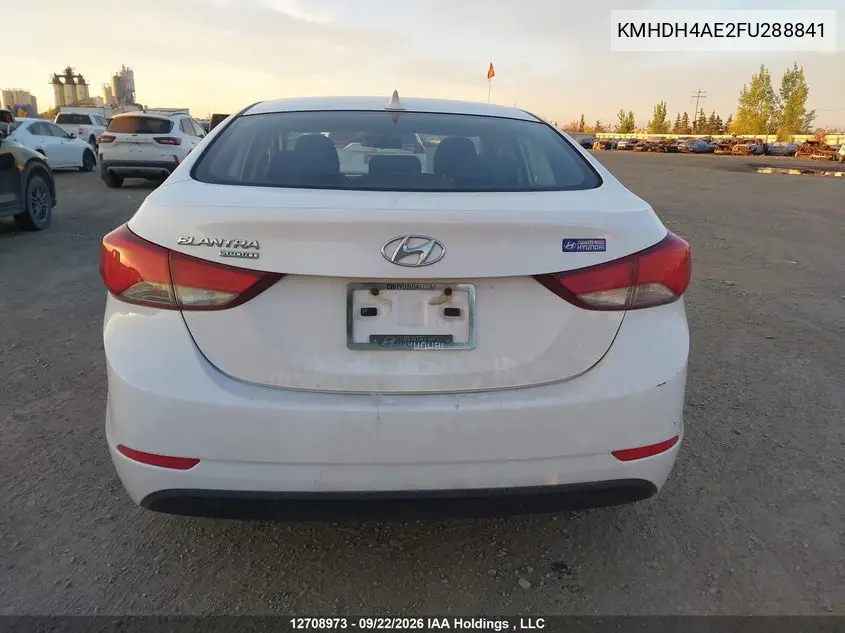 2015 HYUNDAI ELANTRA VIN KMHDH4AE2FU288841 — фото 15