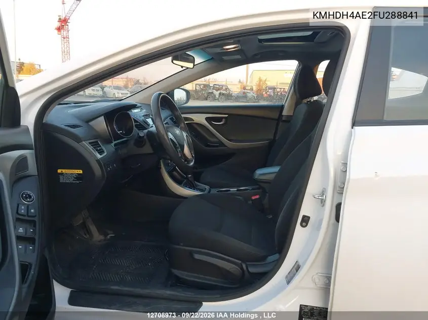 2015 HYUNDAI ELANTRA VIN KMHDH4AE2FU288841 — фото 17