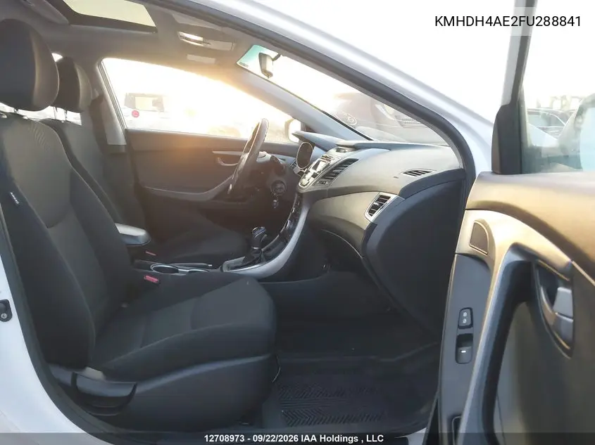 2015 HYUNDAI ELANTRA VIN KMHDH4AE2FU288841 — фото 5