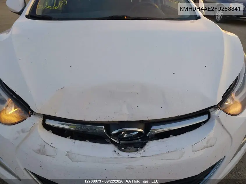 2015 HYUNDAI ELANTRA VIN KMHDH4AE2FU288841 — фото 6