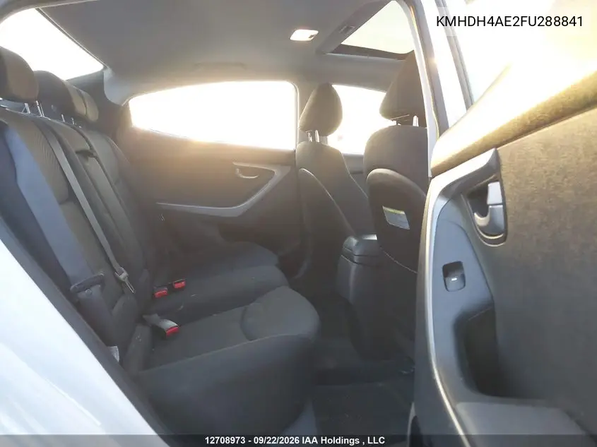 2015 HYUNDAI ELANTRA VIN KMHDH4AE2FU288841 — фото 8
