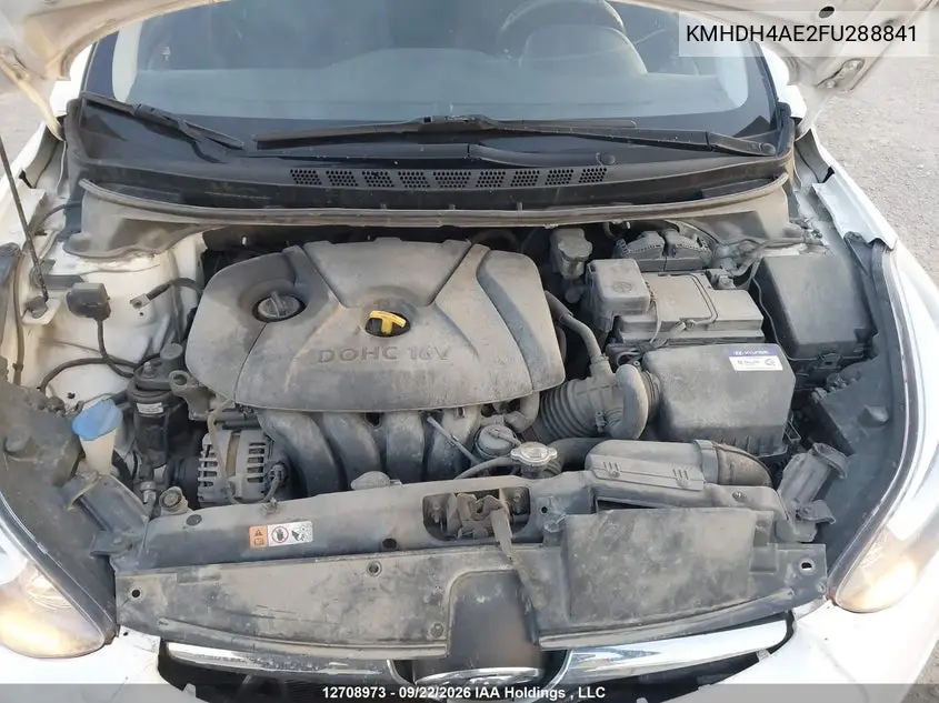 2015 HYUNDAI ELANTRA VIN KMHDH4AE2FU288841 — фото 9