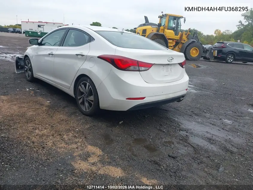 2015 HYUNDAI ELANTRA VIN KMHDH4AH4FU368295 — фото 3