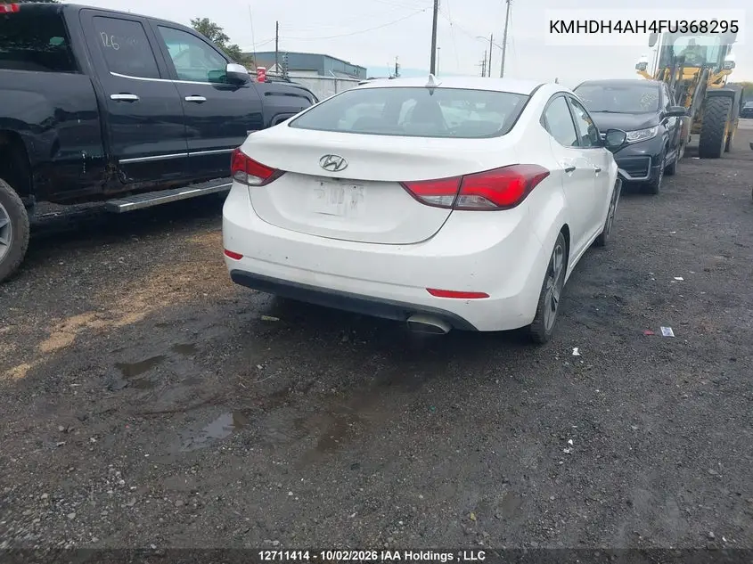 2015 HYUNDAI ELANTRA VIN KMHDH4AH4FU368295 — фото 4