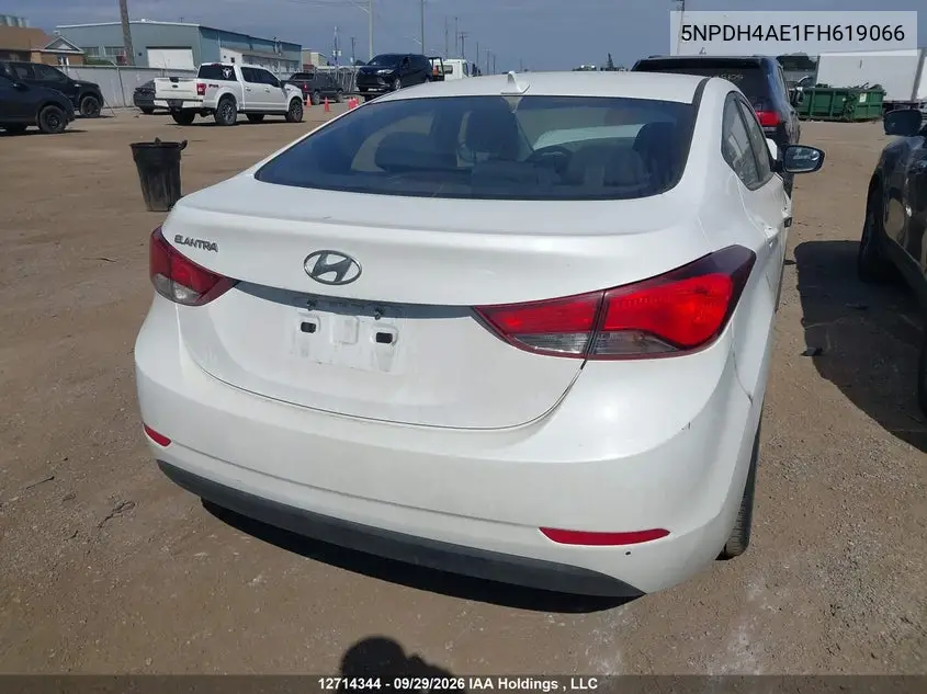 2015 HYUNDAI ELANTRA VIN 5NPDH4AE1FH619066 — фото 4