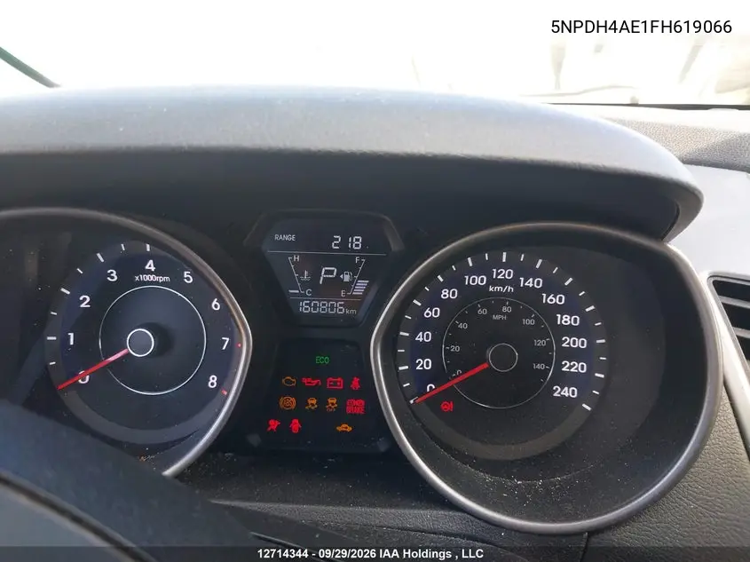 2015 HYUNDAI ELANTRA VIN 5NPDH4AE1FH619066 — фото 7