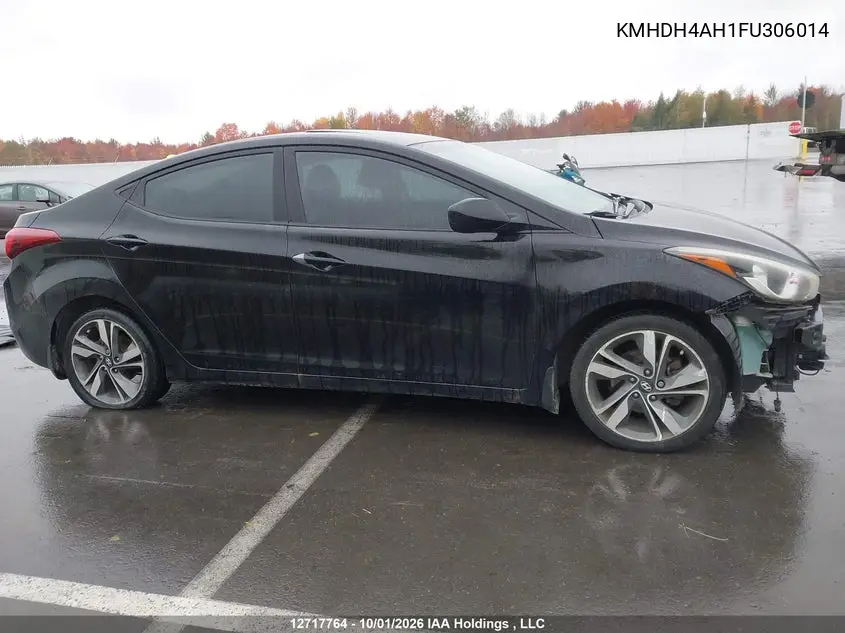 2015 HYUNDAI ELANTRA VIN KMHDH4AH1FU306014 — фото 14