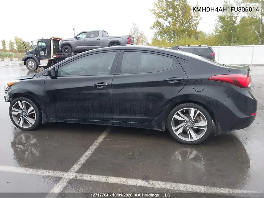 2015 HYUNDAI ELANTRA VIN KMHDH4AH1FU306014 — фото 15