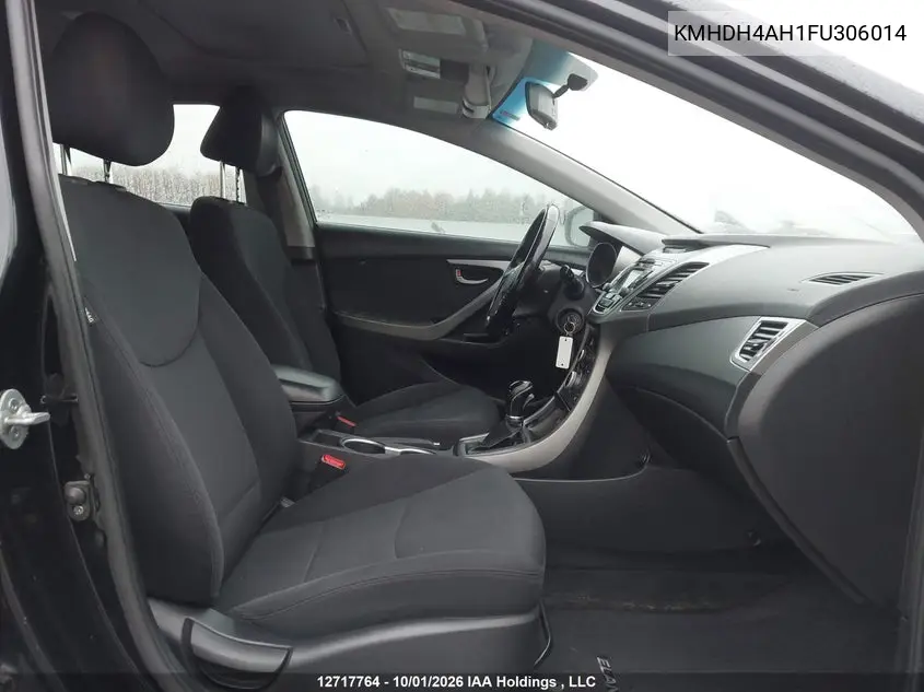 2015 HYUNDAI ELANTRA VIN KMHDH4AH1FU306014 — фото 5