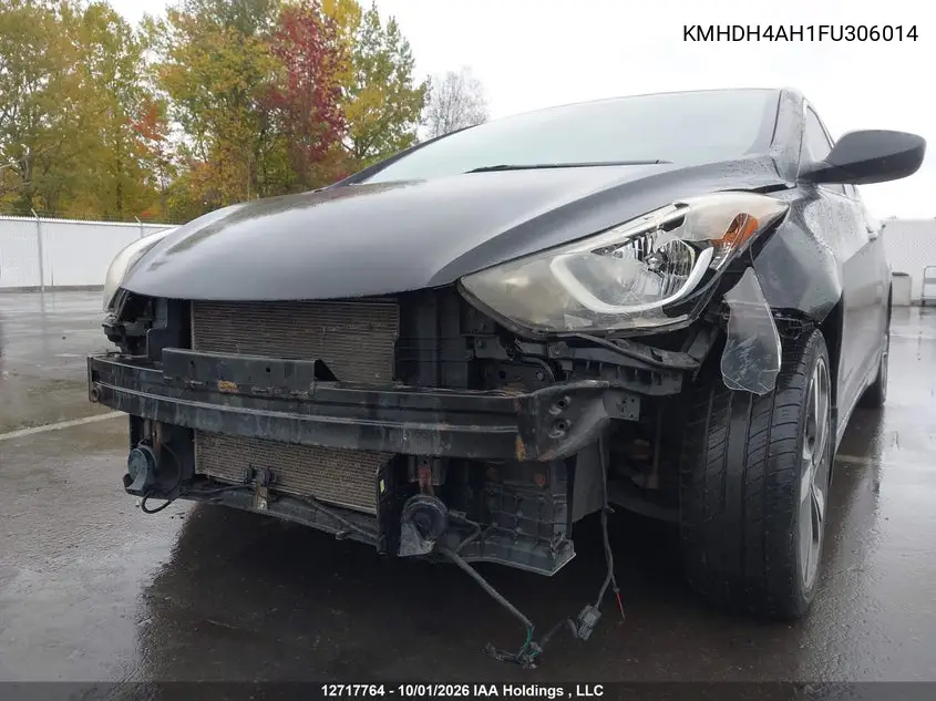2015 HYUNDAI ELANTRA VIN KMHDH4AH1FU306014 — фото 6