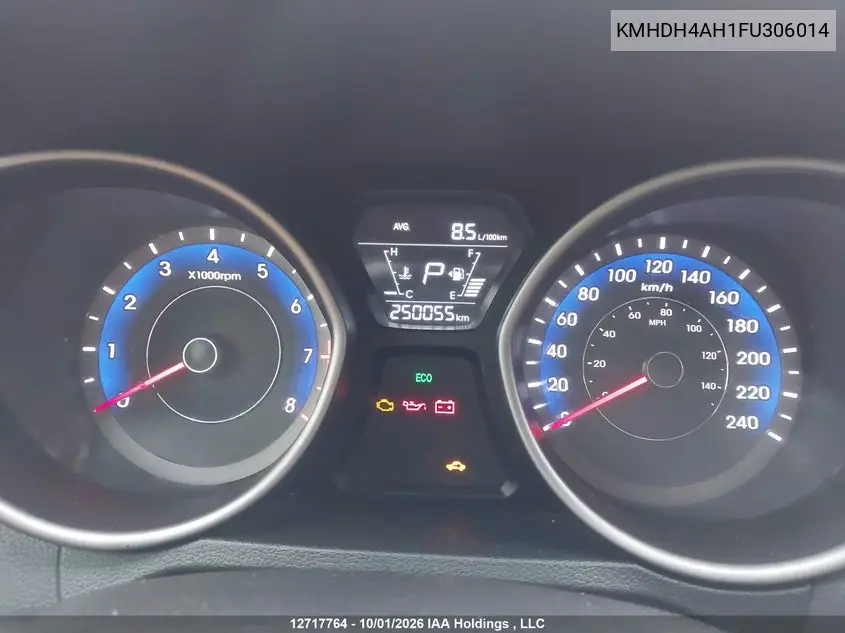 2015 HYUNDAI ELANTRA VIN KMHDH4AH1FU306014 — фото 7