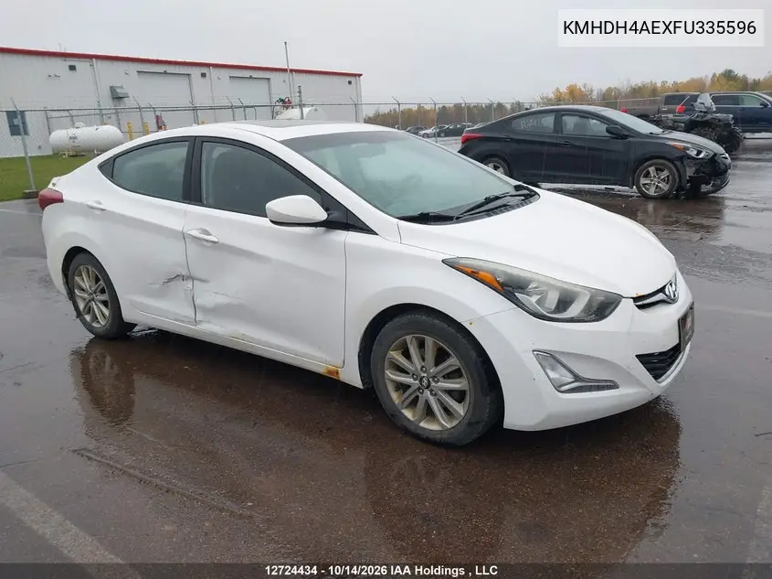 HYUNDAI ELANTRA 2015, VIN KMHDH4AEXFU335596