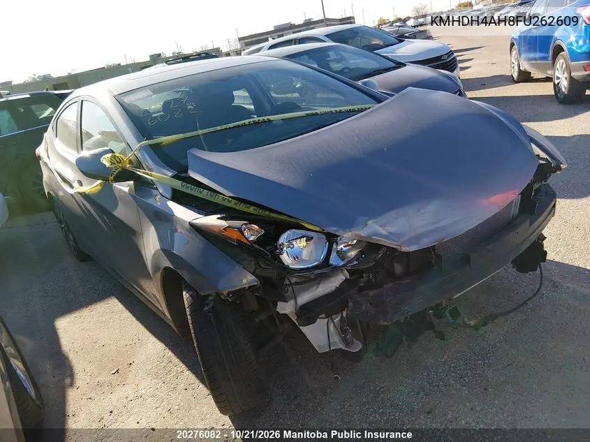 HYUNDAI ELANTRA 2015, VIN KMHDH4AH8FU262609