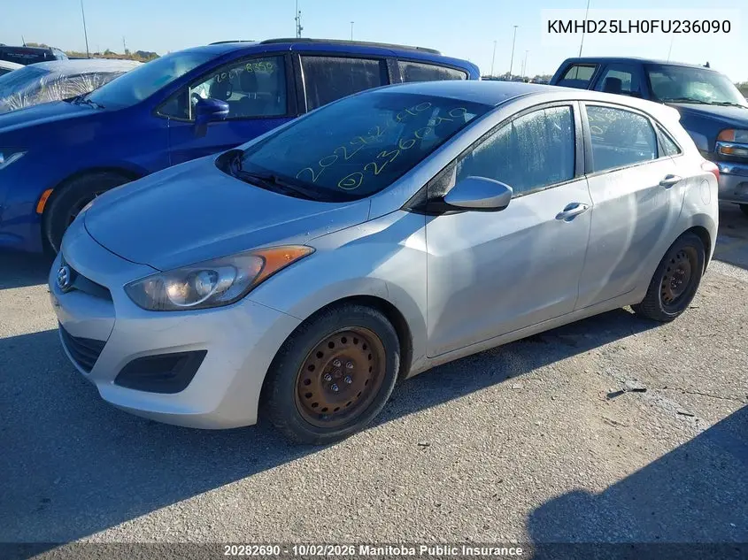 2015 HYUNDAI ELANTRA VIN KMHD25LH0FU236090 — фото 2