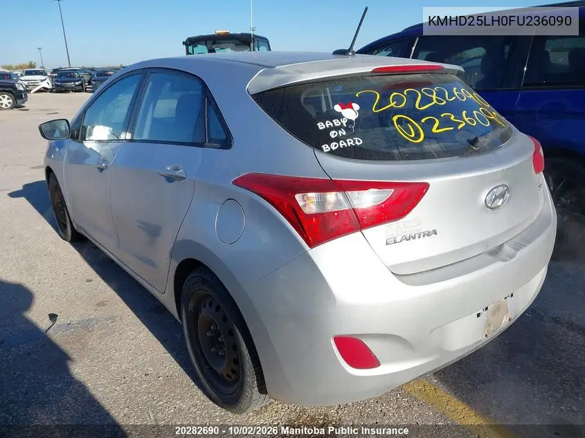 2015 HYUNDAI ELANTRA VIN KMHD25LH0FU236090 — фото 3