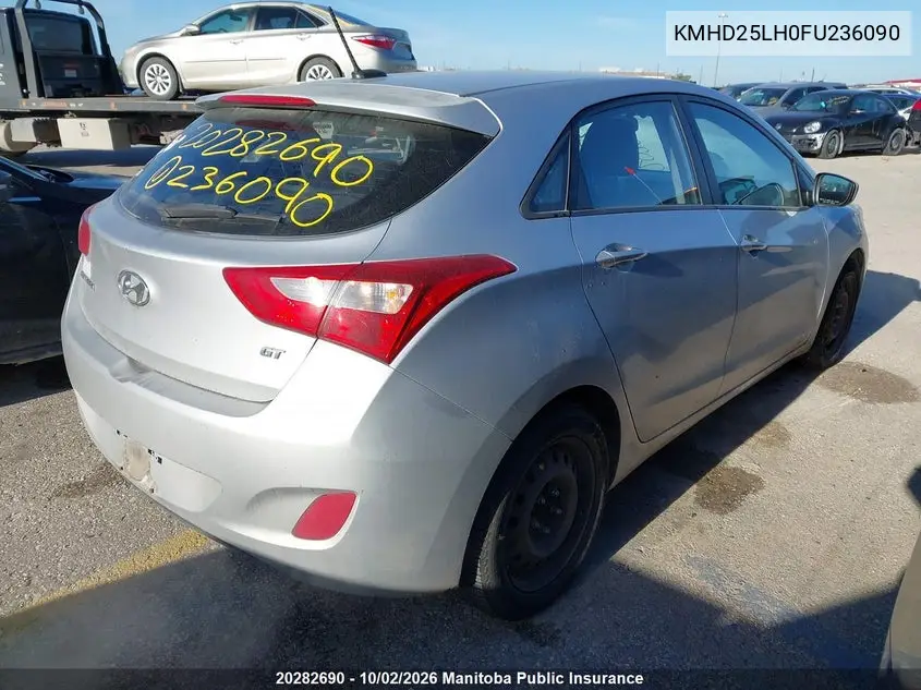 2015 HYUNDAI ELANTRA VIN KMHD25LH0FU236090 — фото 4