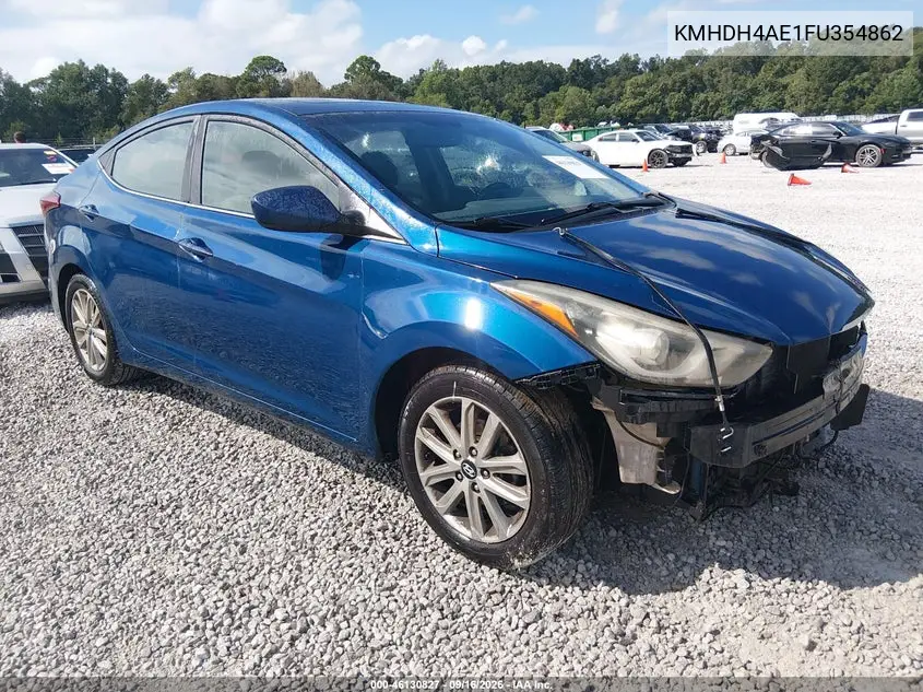 HYUNDAI ELANTRA 2015, VIN KMHDH4AE1FU354862