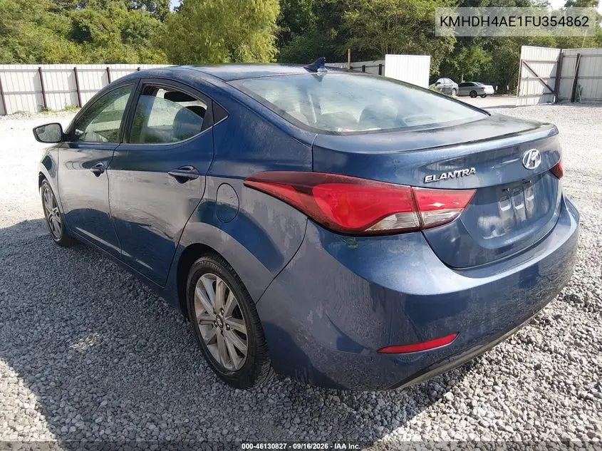 2015 HYUNDAI ELANTRA VIN KMHDH4AE1FU354862 — фото 3