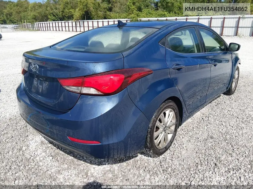 2015 HYUNDAI ELANTRA VIN KMHDH4AE1FU354862 — фото 4